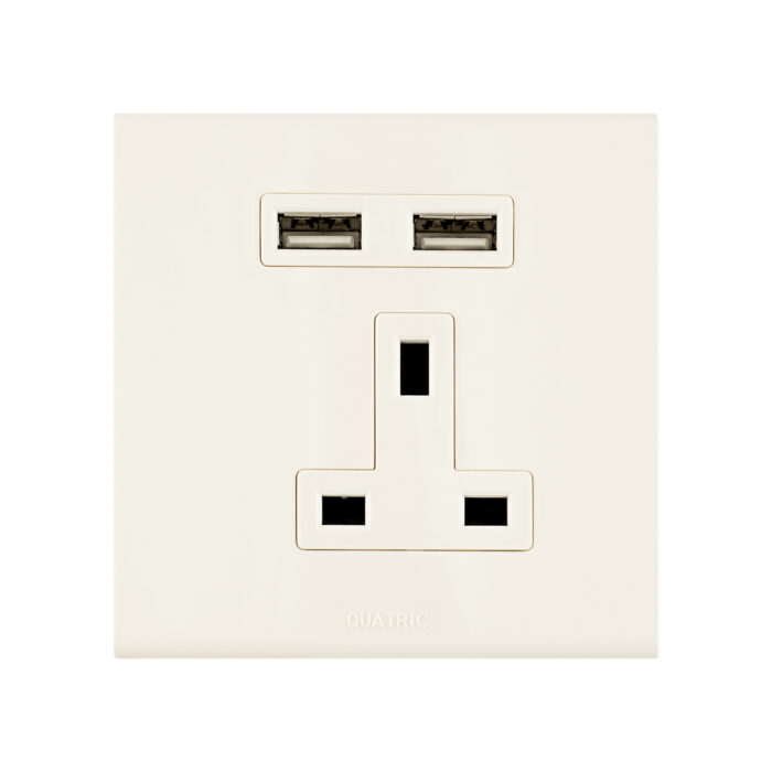 13A Switch Socket 1 Gang +USB 2 Gang